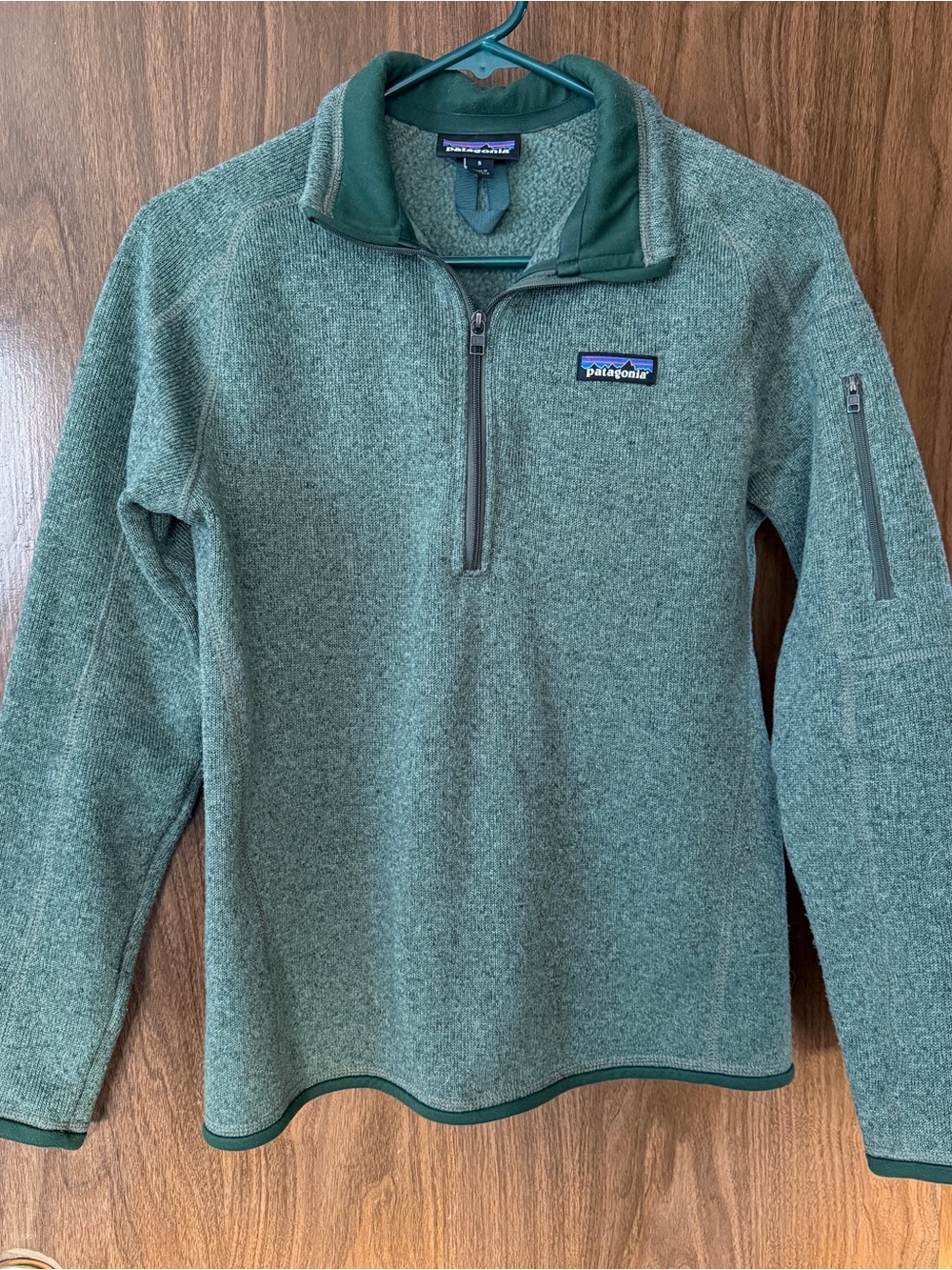 Patagonia Women's Green Quarter-Zip Better Sweater Pullover Small